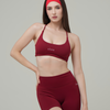 SEAMLESS GLOW HEART BRA TOP RED