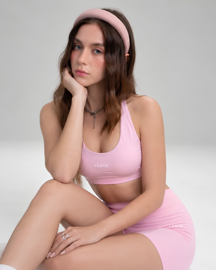 SEAMLESS GLOW GRACE TOP BABY PINK
