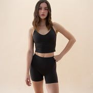SEAMLEES GLOW FEMME TOP BROWN