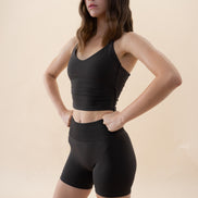 SEAMLEES GLOW FEMME TOP BROWN