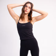 CLOUDFORM PETAL TANK TOP BLACK