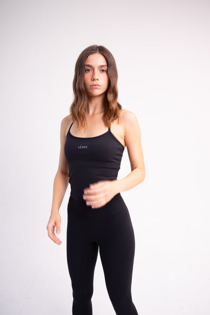 CLOUDFORM PETAL TANK TOP BLACK