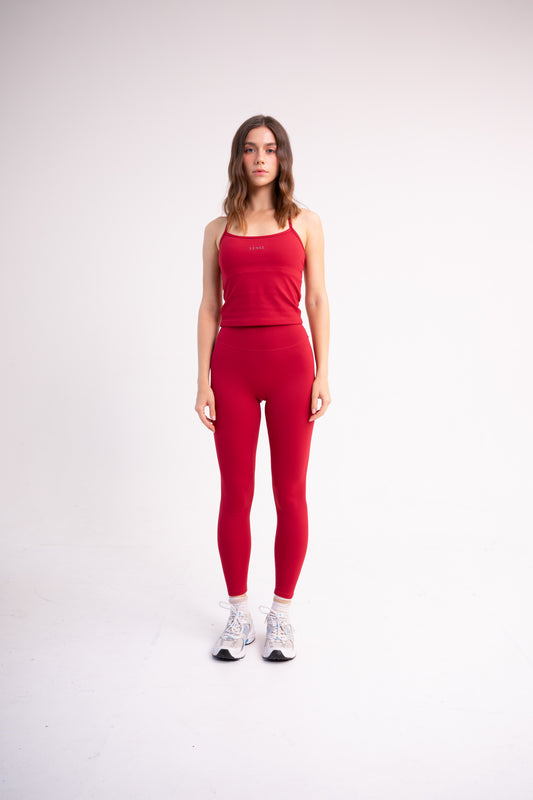CLOUDFORM PETAL TANK  LEGGING  RED