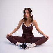 SEAMLESS GLOW LUXE JUMPSUIT BROWN