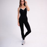 SEAMLESS GLOW LUXE JUMPSUIT BLACK