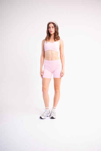 SEAMLESS GLOW SHORT PANTS BABY PINK