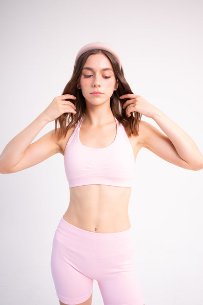 SEAMLESS GLOW GRACE TOP BABY PINK