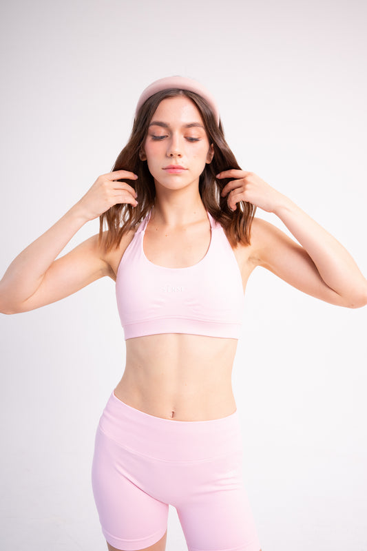 SEAMLESS GLOW GRACE TOP BABY PINK