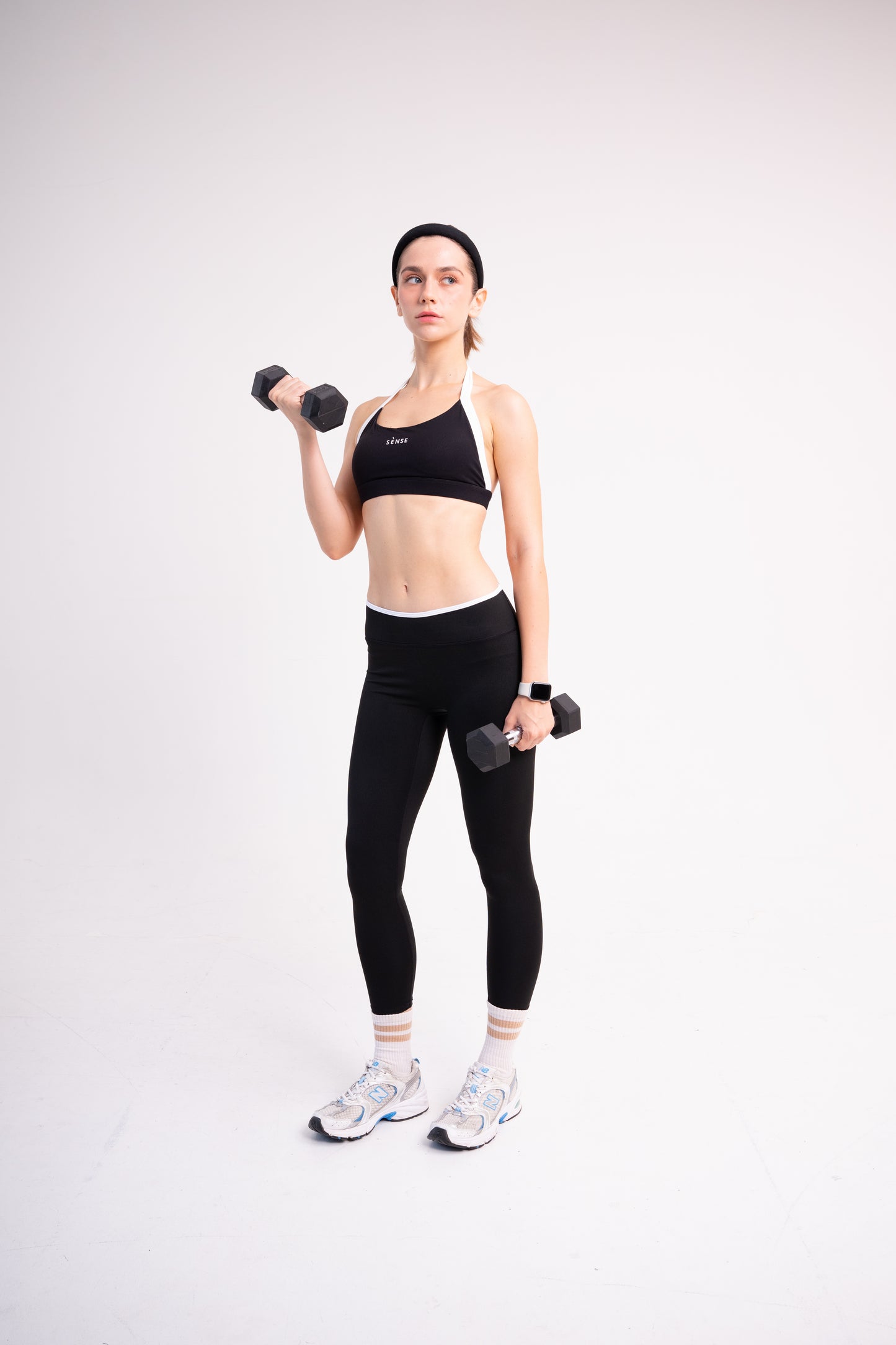 FLEXAURA MOTION TWO TONE BRA BLACK