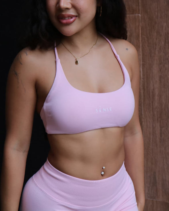 SEAMLESS GLOW HEART TOP BABYPINK