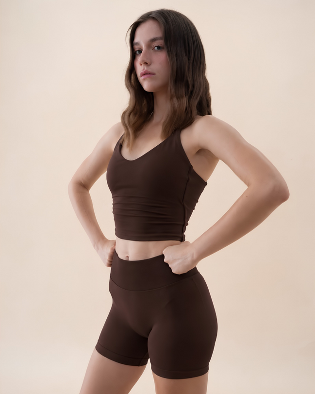 SEAMLESS GLOW FEMME SHORT PANTS BROWN
