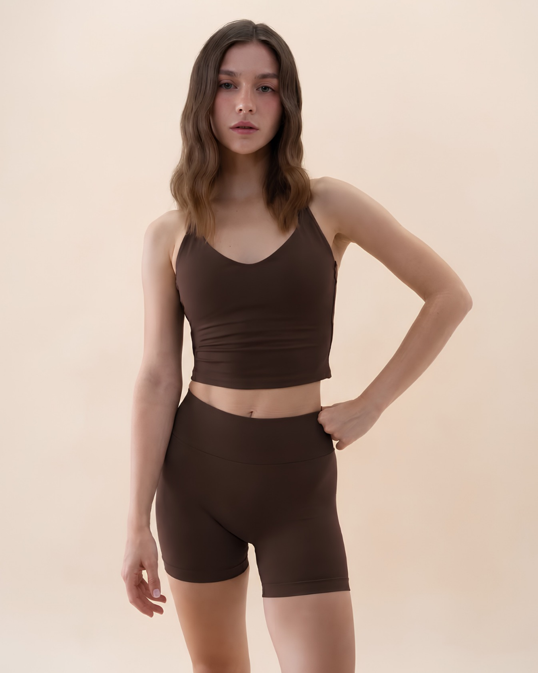 SEAMLESS GLOW FEMME SHORT PANTS BROWN