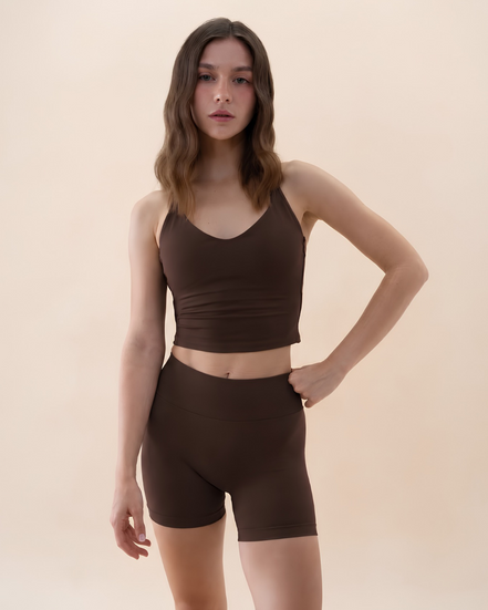 SEAMLESS GLOW FEMME SHORT PANTS BROWN
